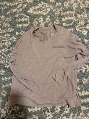 all in motion Women's Long Sleeve Crewneck Shirt - Taupe Beige